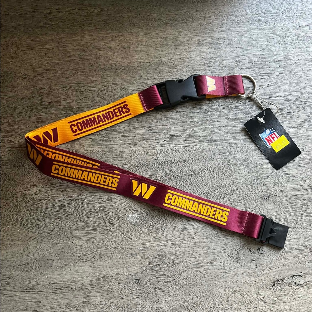 NFL Washington Commanders Maroon and Gold Lanyard